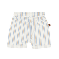 Bedrukte Gestreepte shorts | White Alyssum