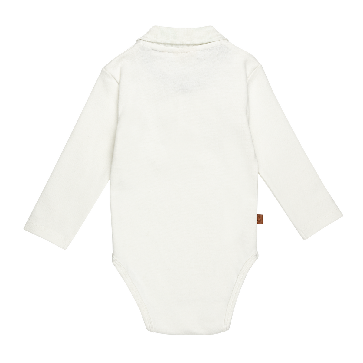 Polo Romper 1x1 Rib Baby | Wit Alyssum