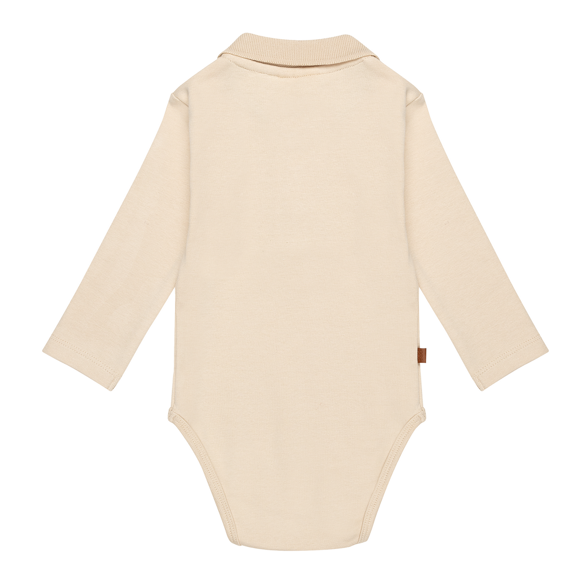 Polo Romper 1x1 Rib Baby | Rookgrijs