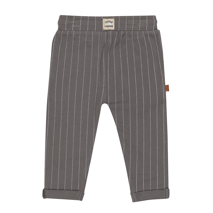 Little Hero Kids Pants Striped | Smoked Pearl