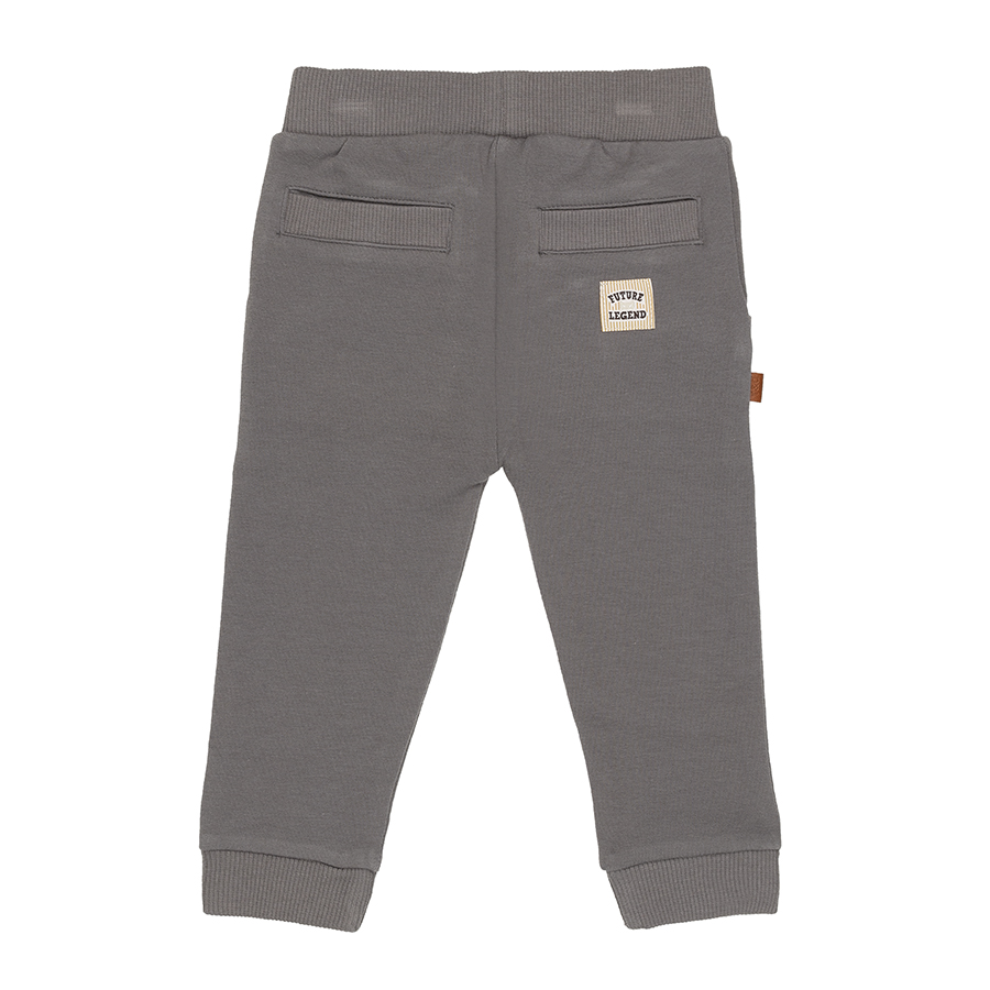 Little Hero Baby Jogging Pants | Smoked Pearl