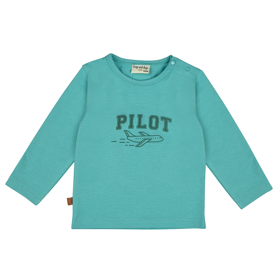 Pilot Club Kids Shirt Let's Fly | Aqua Sea