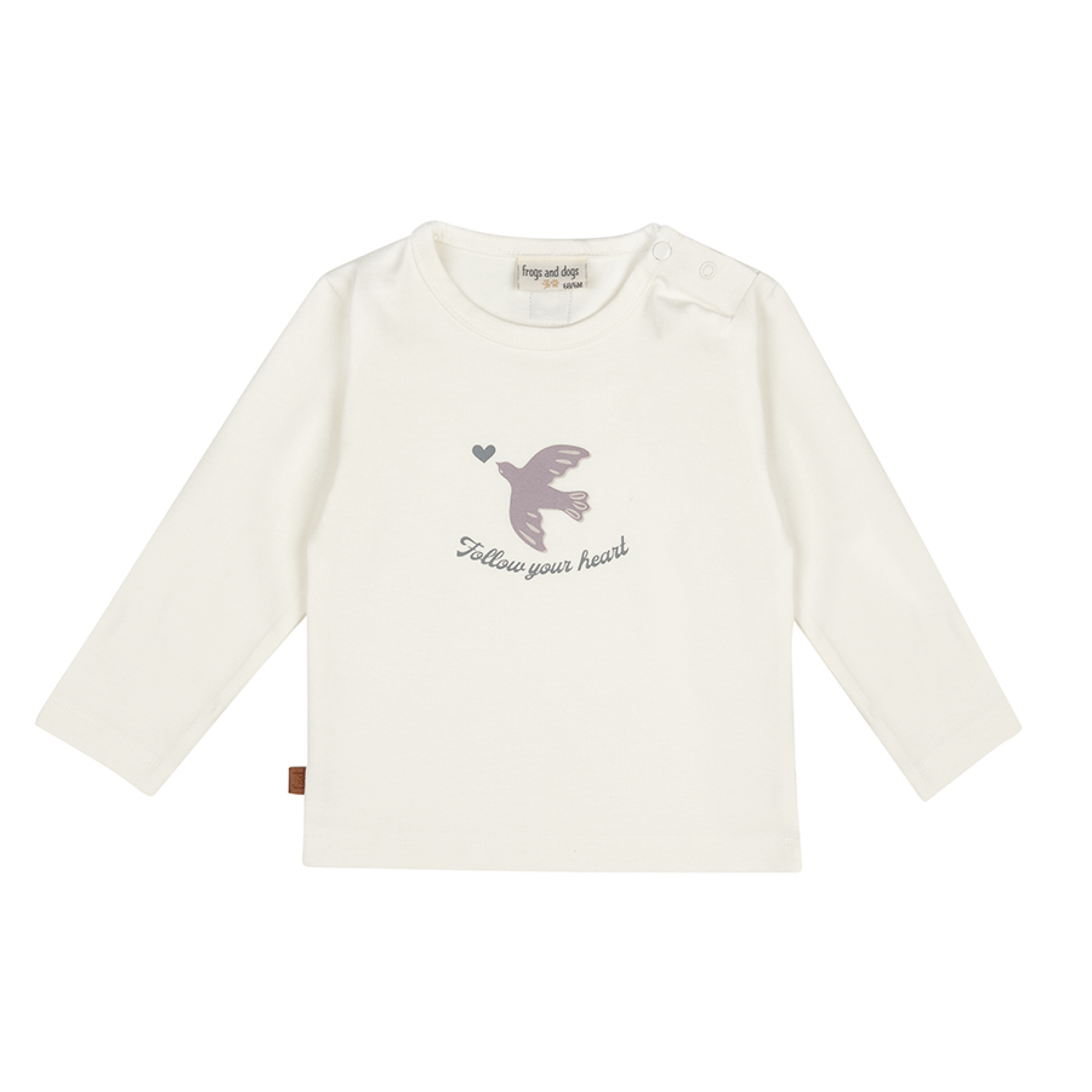 Follow Your Heart Baby Shirt Bird | Jet Stream