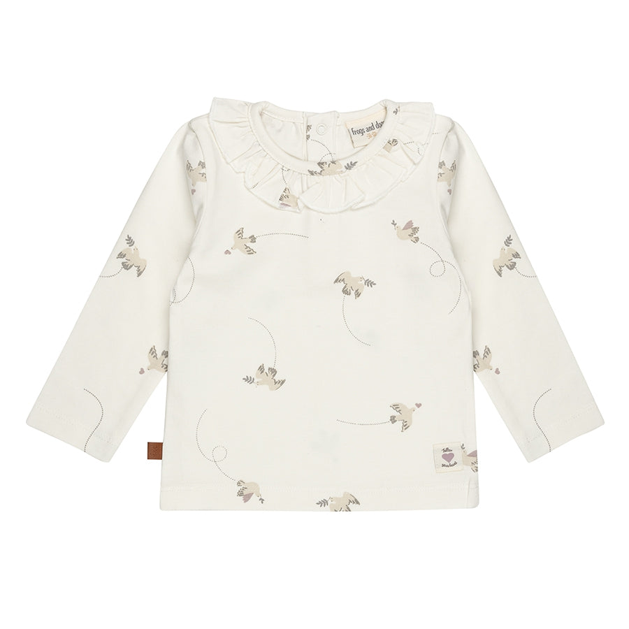 Follow Your Heart Baby Shirt Ruffle Collar | Jet Stream