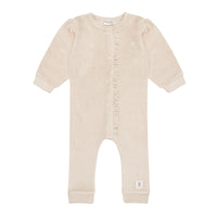 Follow Your Heart Baby Velvet Onesie | Silver Gray
