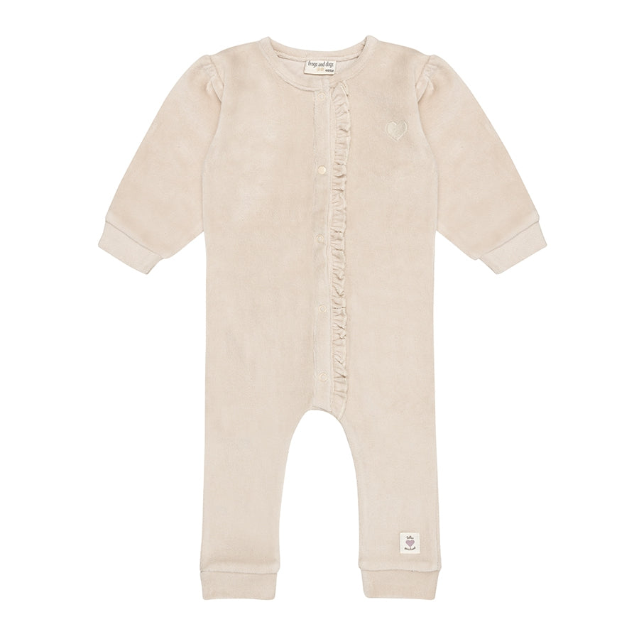 Follow Your Heart Baby Velvet Onesie | Silver Gray
