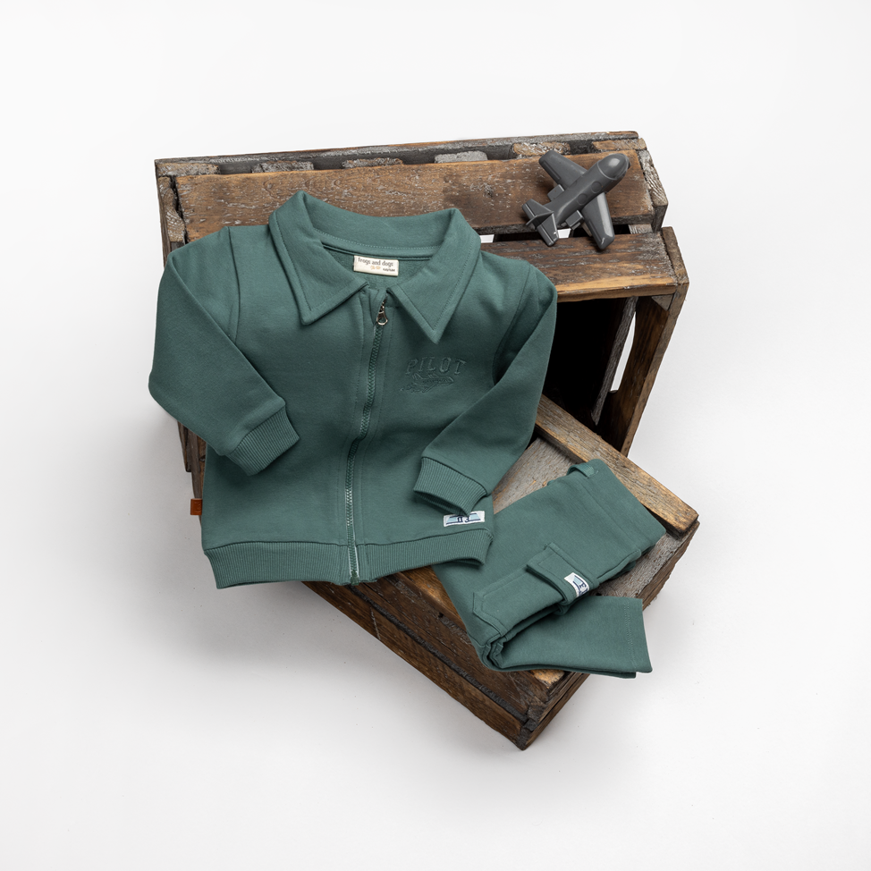 Pilot Club Kids Zipped Sweater | Sea Pine