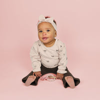 Ballerina Baby Shirt Bow | Sepia Rose
