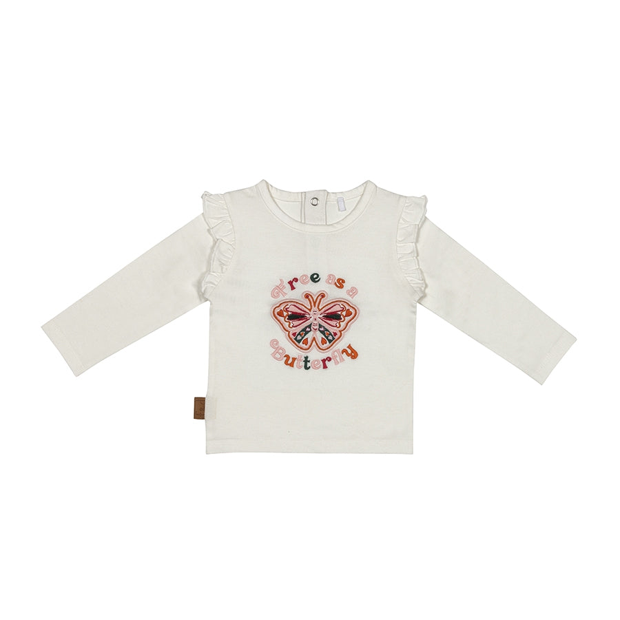 Flower Power Shirt Butterfly | Off White