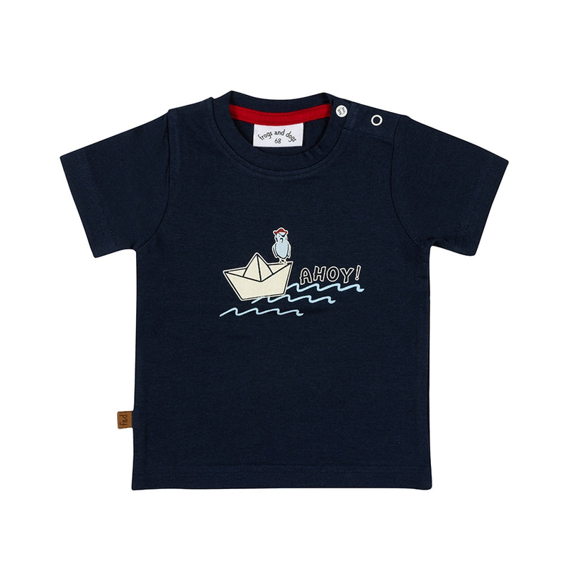 Piraten T-shirt Ahoy | Marineblauw