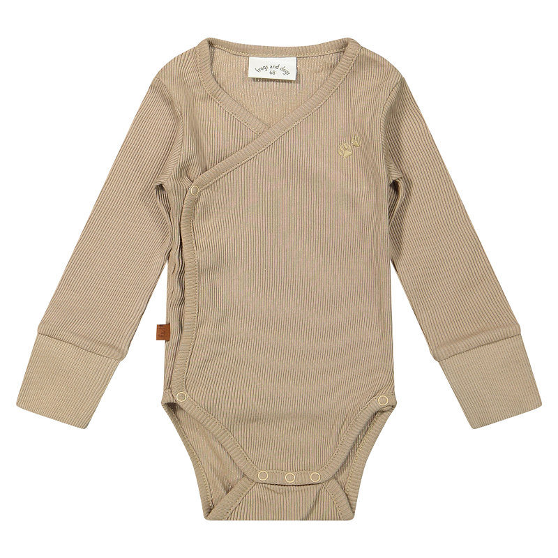 Romper Rib 2x2 Biologisch | Taupe