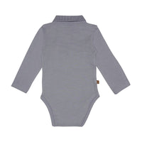 Smile Polo Romper Baby | Grey