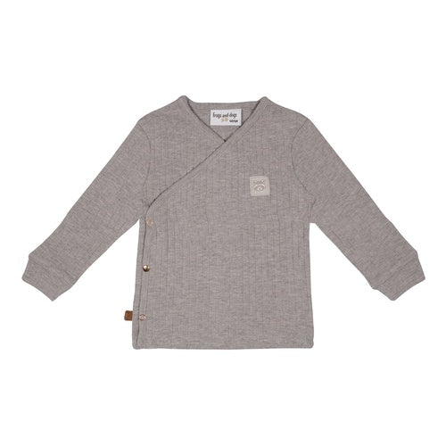 Raccoon Melange Wrap Shirt | Taupe