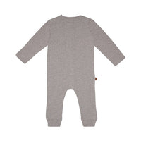 Raccoon Melange 10x1 Rib Onesie | Taupe