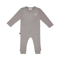 Raccoon Melange 10x1 Rib Onesie Baby | Taupe