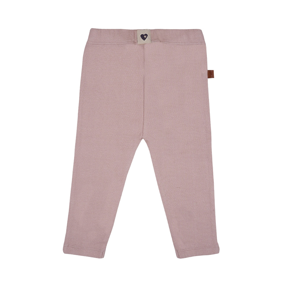 Legging Cotton Rib | Rose Smoke