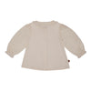 Geweven stippen blouse | Beige