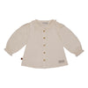 Geweven stippen blouse | Beige