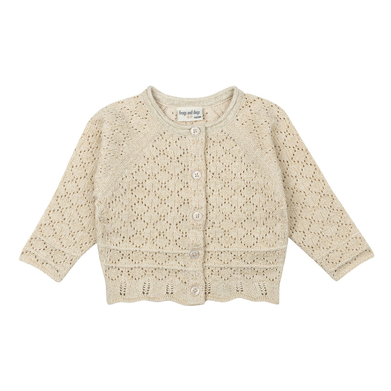 Cardigan Lurex Gold Baby | Sheer Pink