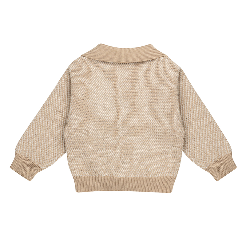 Polo Cardigan Kids | Sand Shell