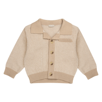 Polo Cardigan Kids | Sand Shell