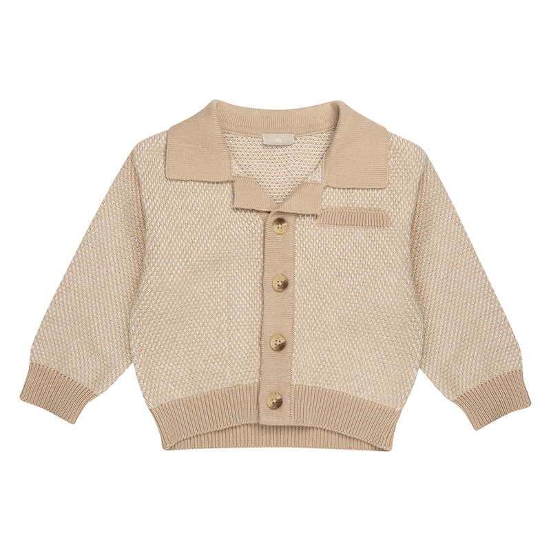 Polo Cardigan Kids | Sand Shell