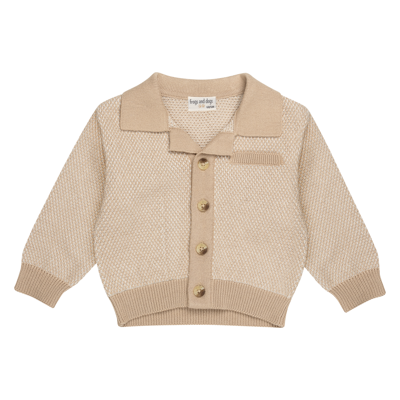 Polo Cardigan Baby | Sand Shell