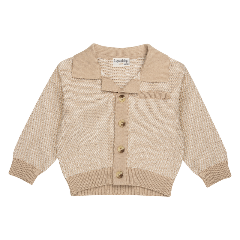 Polo Cardigan Baby | Sand Shell