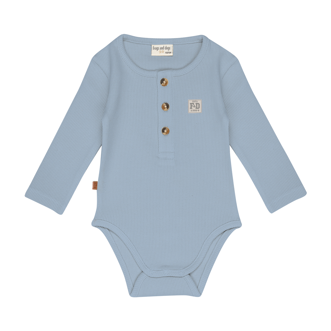 Waffle Romper All Collection LS Baby | Forever Blue