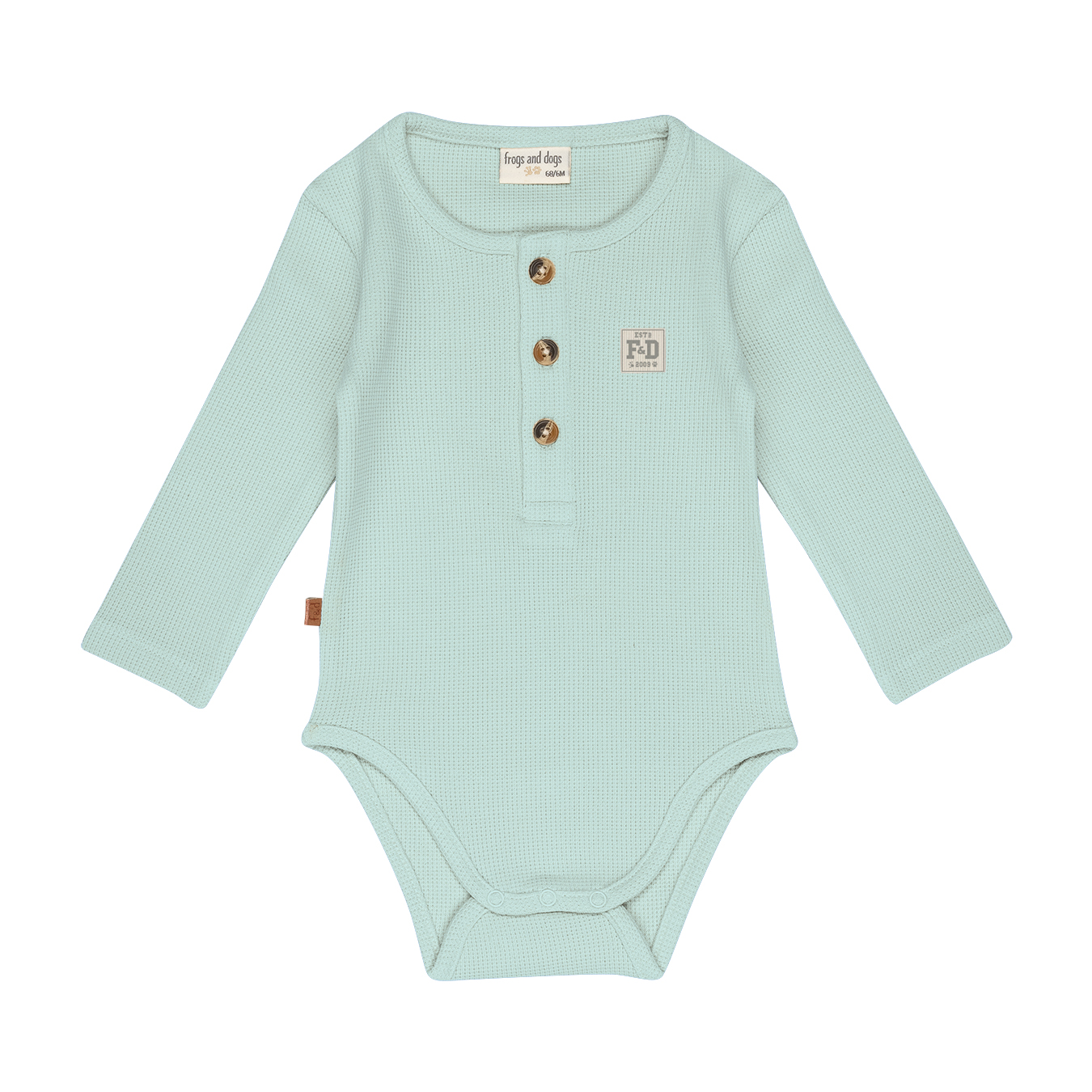 Waffle Romper All Collection LS Baby | Cloud Blue