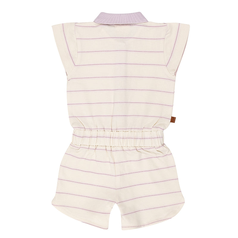 Onesie Stripes Piqué Baby | Egret