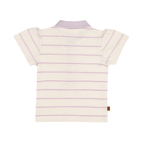 T-Shirt Stripes Piqué Kids | Egret