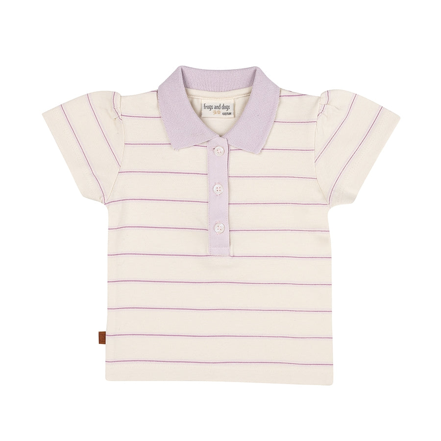 T-Shirt Stripes Piqué Kids | Egret