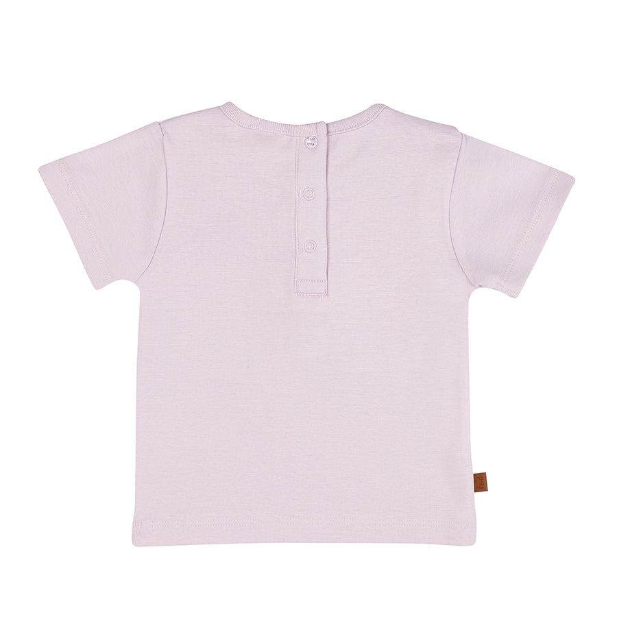 T-shirt 1x1 rib | Lavender Fog