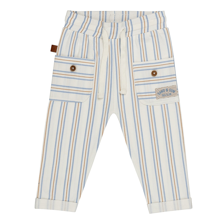 Printed Striped Pant Kids | White Alyssum