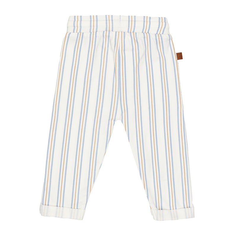Bedrukte gestreepte broek | White Alyssum