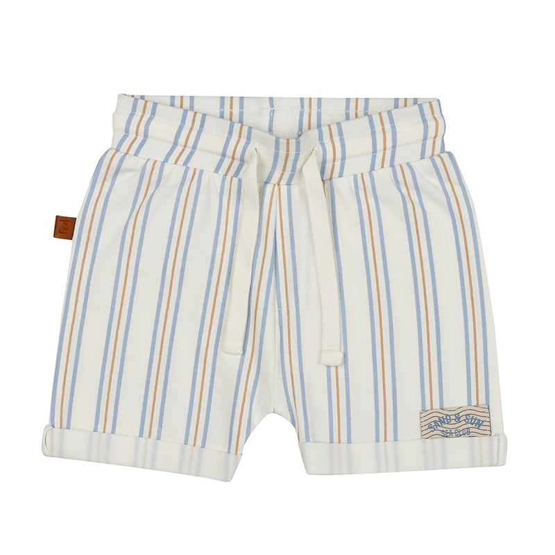 Printed Striped Short Kids | White Alyssum