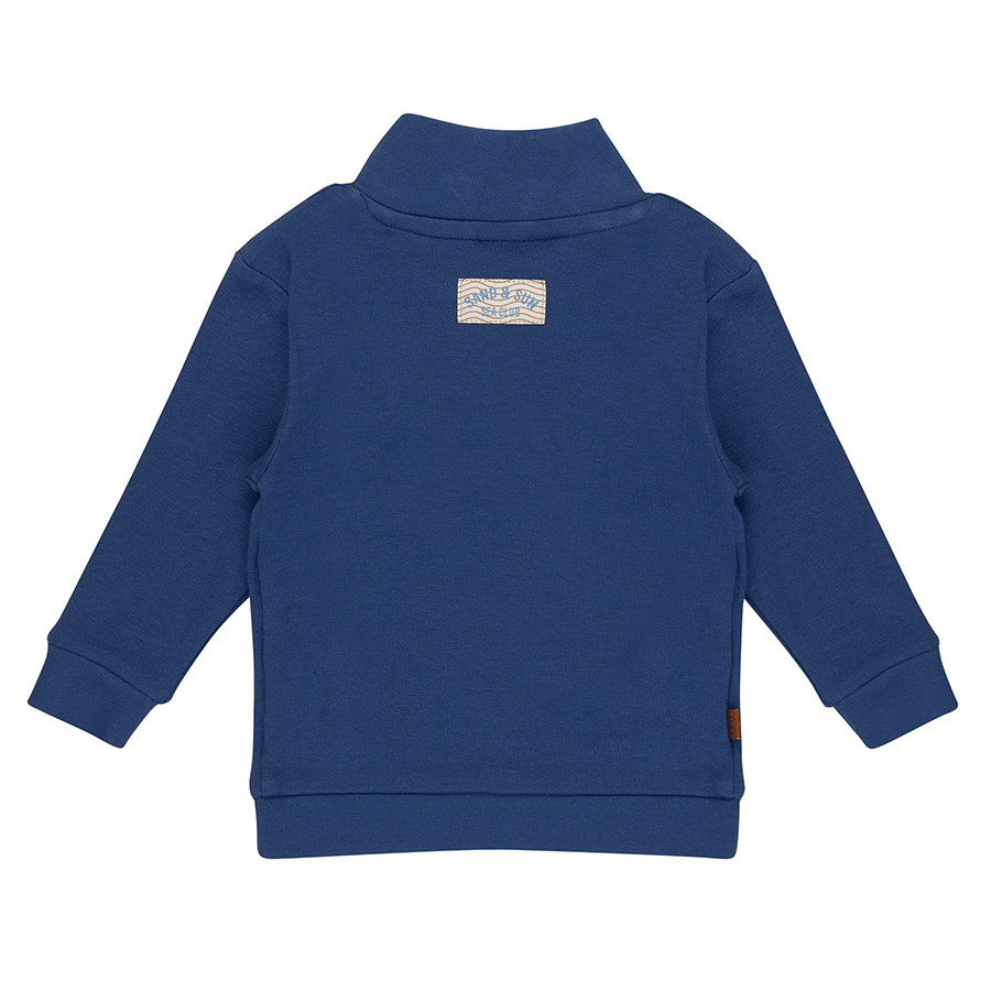 Sweater met Rits | Twilight blue