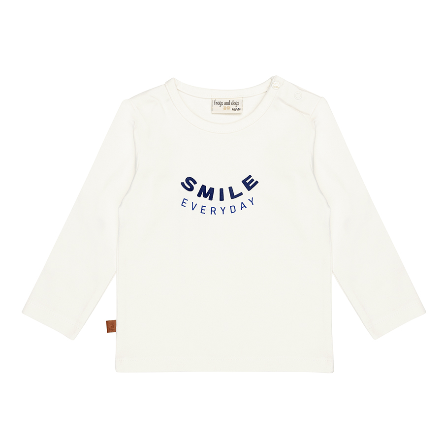 Smile Everyday T-Shirt LS | White Alyssum