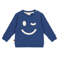 Smile Big Logo Sweater Kinderen | Twilight blauw