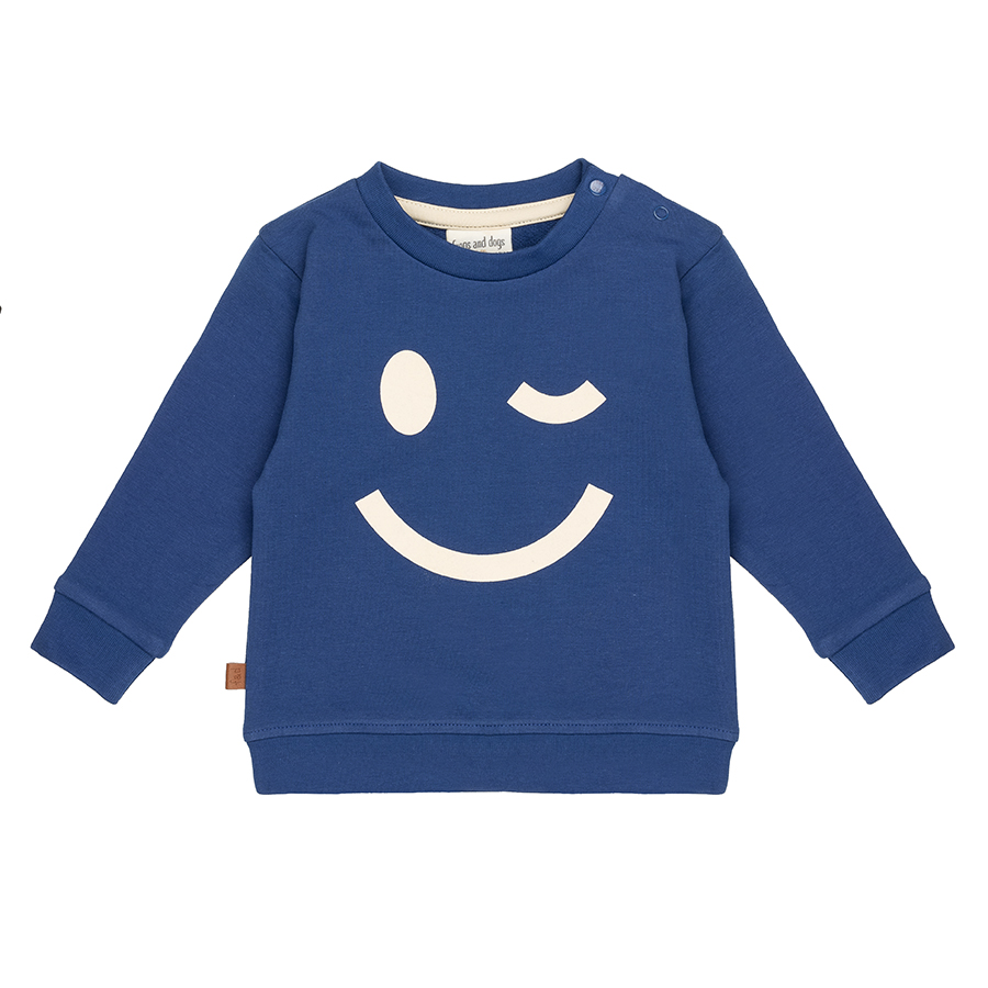 Smile Big Logo Sweater Kids | Twilight blue