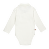 Polo Romper 1x1 Rib Baby | White Alyssum