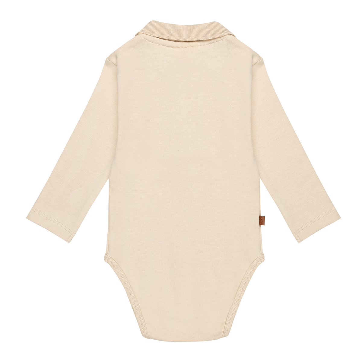 Polo Romper 1x1 Rib Baby | Smoke Gray