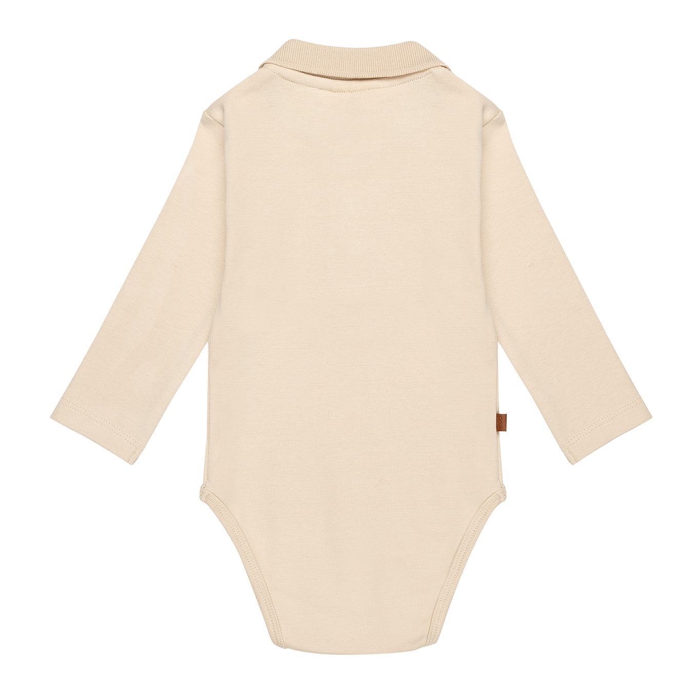 Polo Romper 1x1 Rib Baby | Smoke Gray