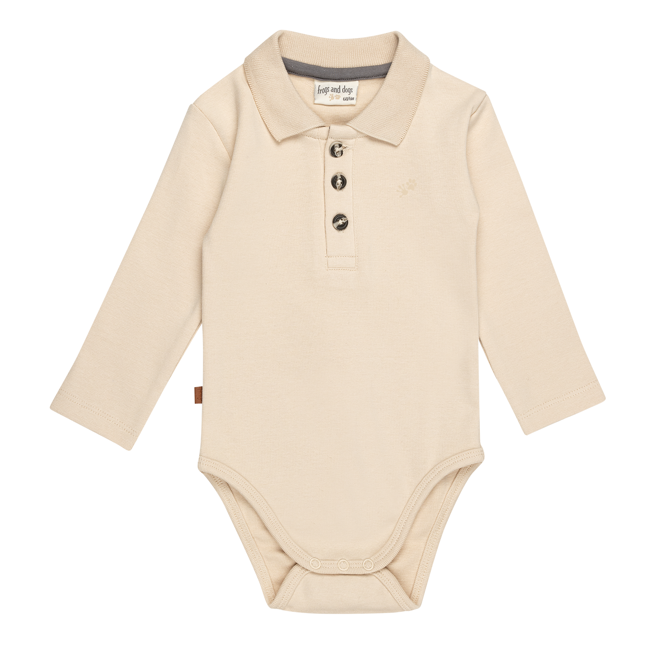 Polo Romper 1x1 Rib Baby | Smoke Gray