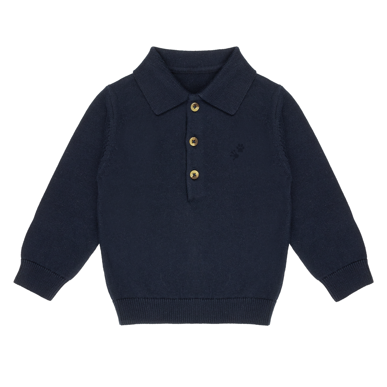 Flat Knit Polo Baby | Patriot Blauw