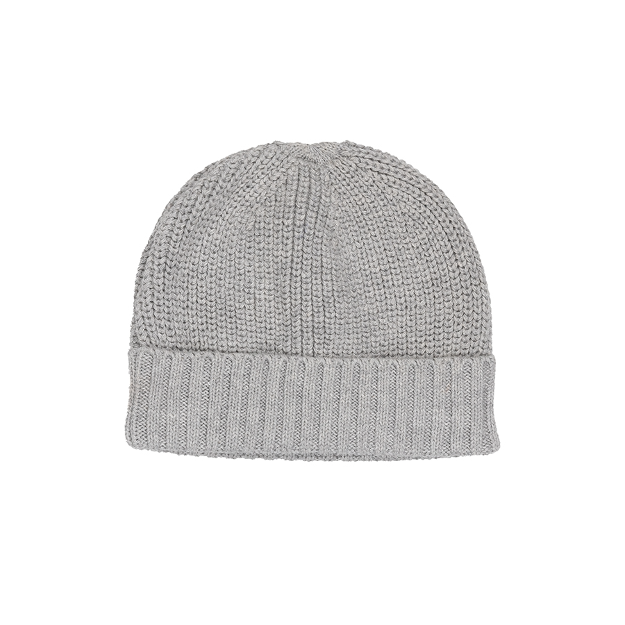 Platte gebreide muts | Grijs Violet
