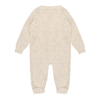 Strooi gebreide onesie | Beige