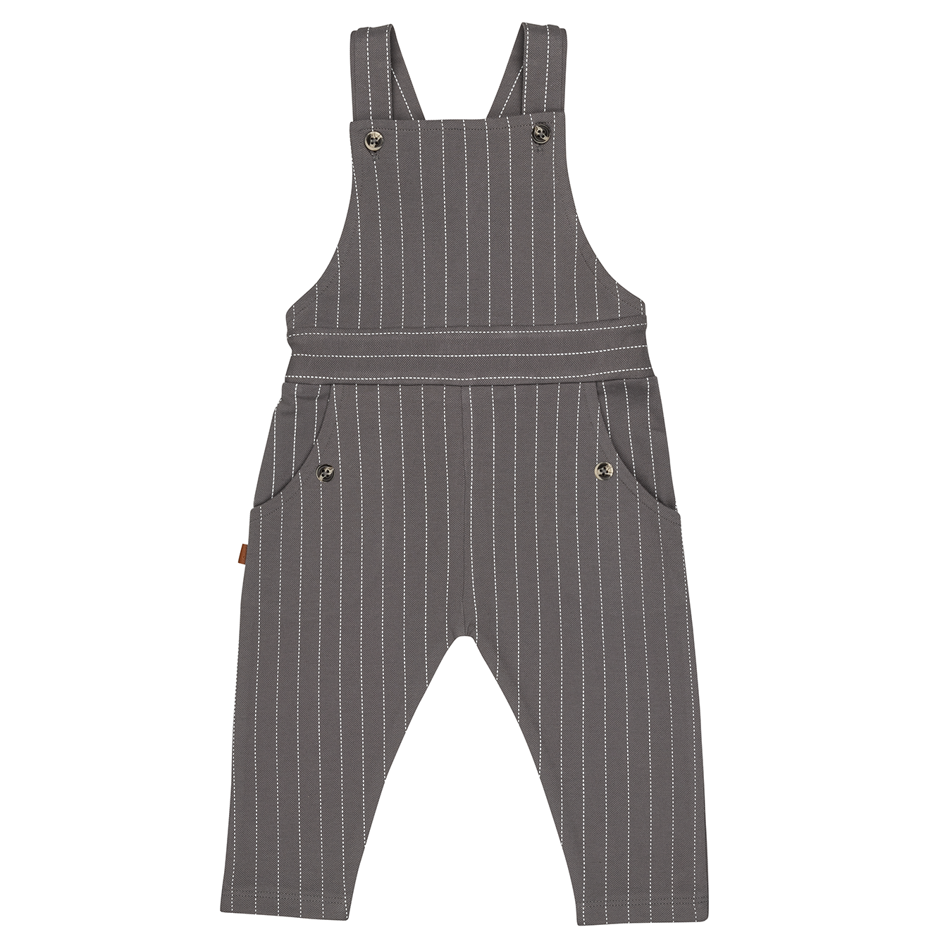 Little Hero Baby Dungaree Striped | Smoked Pearl