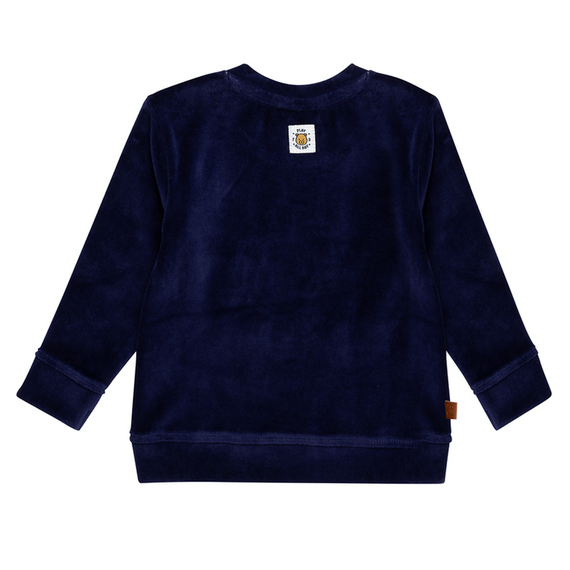 Play All Day Kids Velvet Sweater | Patriot Blue